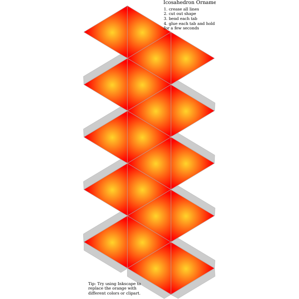 SVG icosahedron ornament