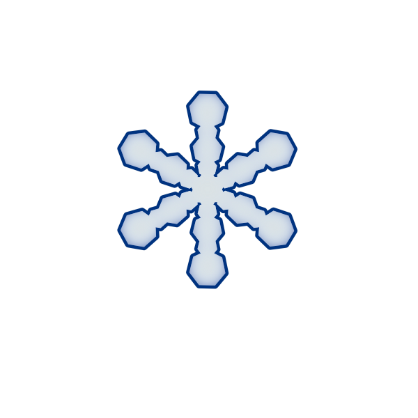 SVG Icy Blue Snowflake