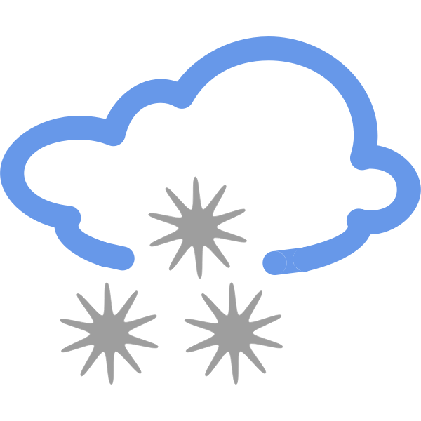 SVG Icy rain weather symbol vector image