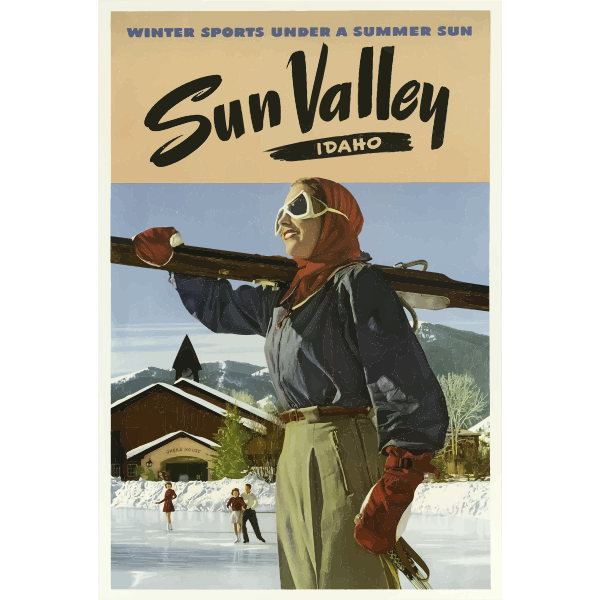 SVG Idaho travel poster