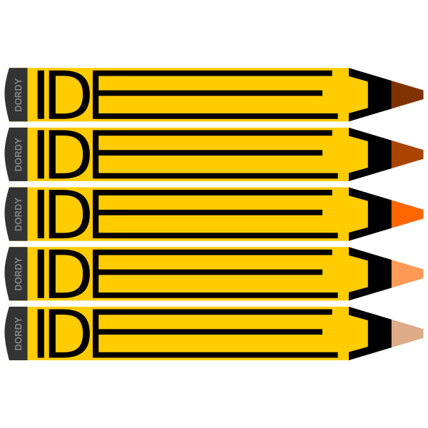 SVG Idea logotype with yellow pencils