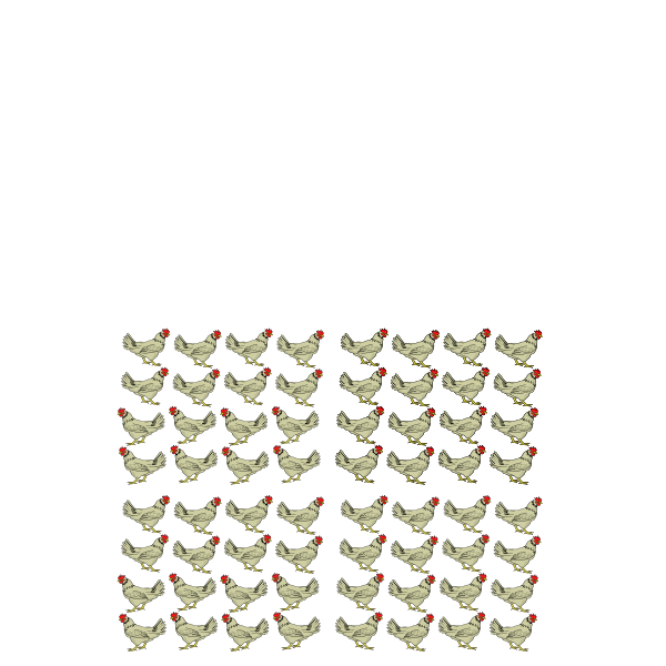 SVG Identical hens vector illustration