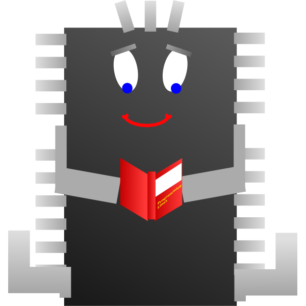 SVG Idle computer processor vector image