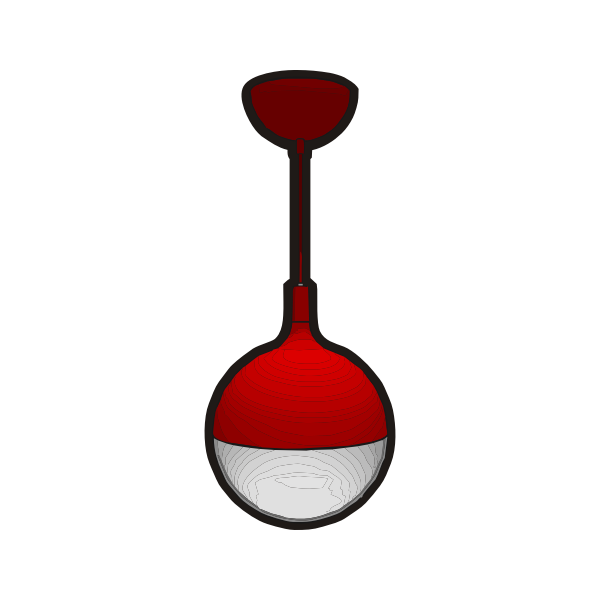 SVG IKEA VASTER CeilingLamp RED