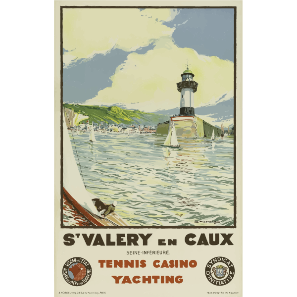 SVG Illustrated vintage travel poster