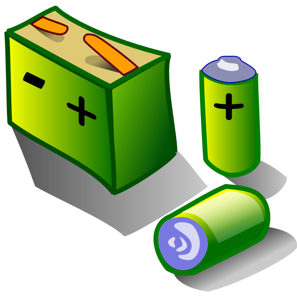 SVG Illustration of batteries and accumulator