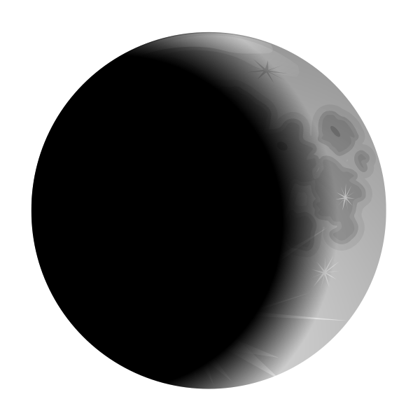 SVG Illustration of crescent black moon