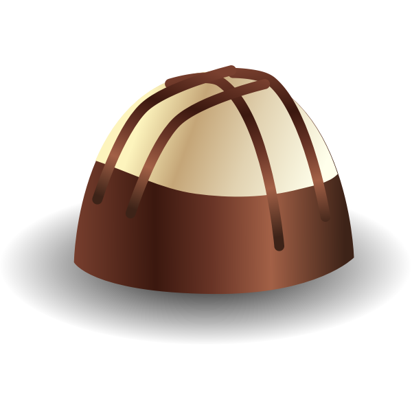 SVG Illustration of delicious chocolate praline