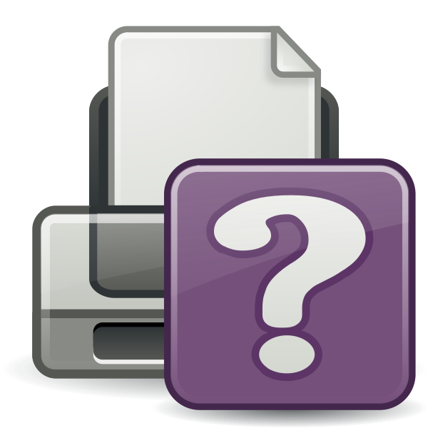 SVG Illustration of error sign for a printing process