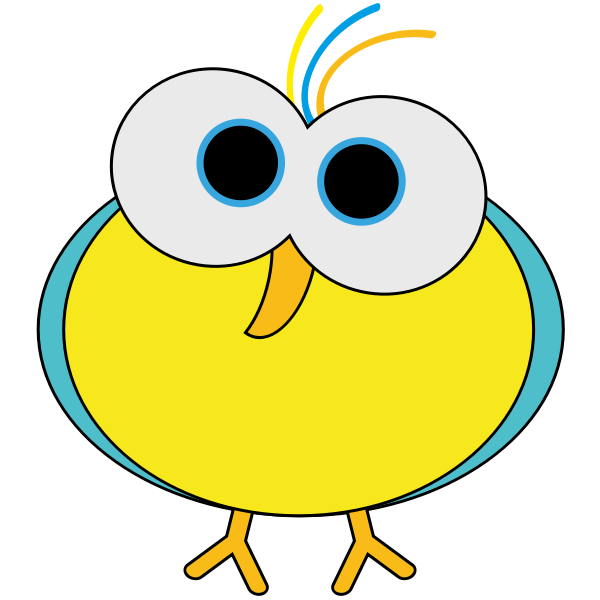 SVG Illustration of fat yellow bird