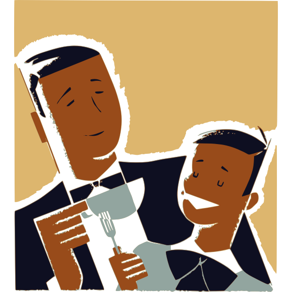 SVG Illustration of father and son