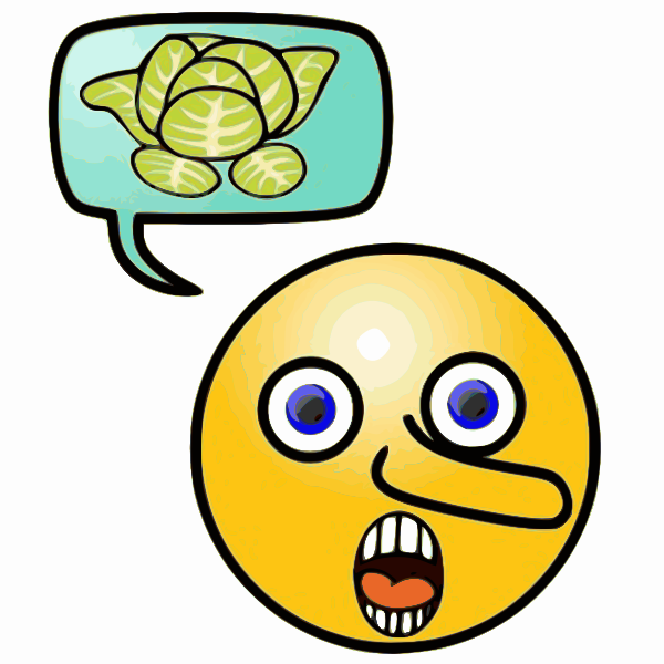 SVG Illustration of liar telling stories emoticon