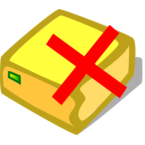 SVG Illustration of orange HDD unmount sign
