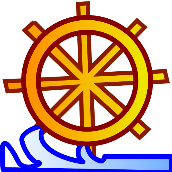 SVG Illustration of red and orange helm