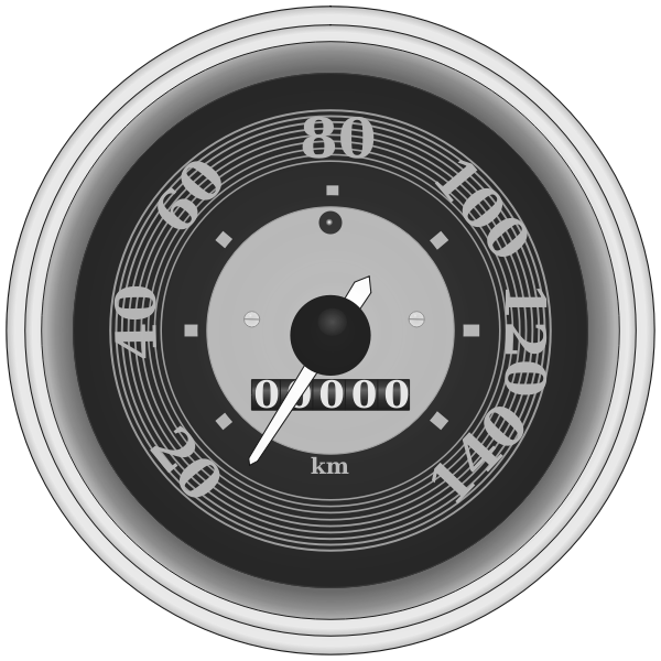 SVG Illustration of round speedometer
