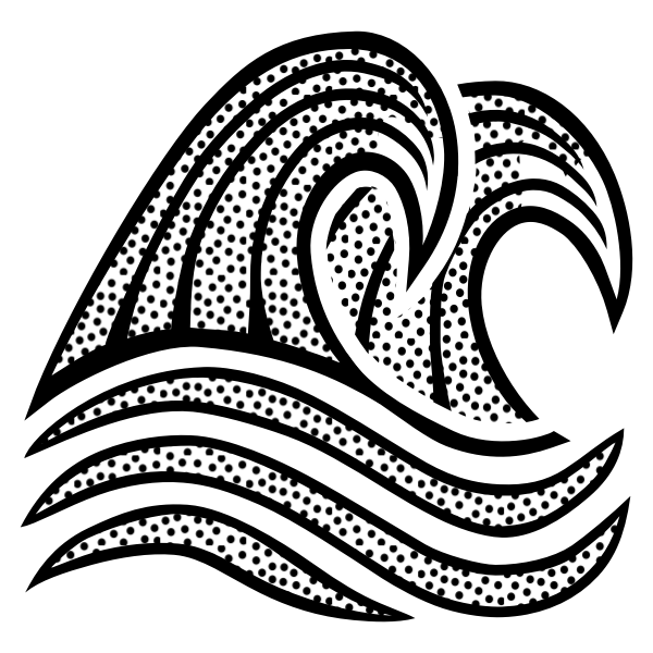 SVG Illustration of seawaves line art