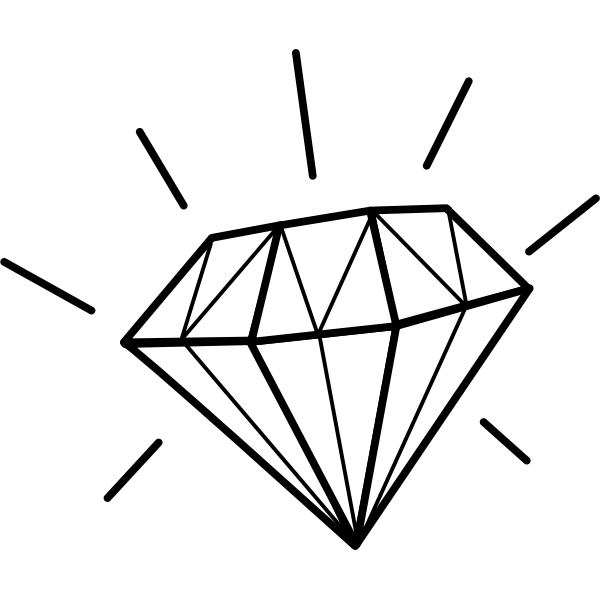 SVG Illustration of shiny diamond