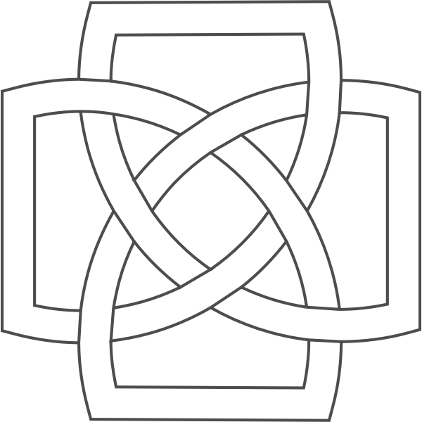 SVG Illustration of simple square shaped Irish clover design