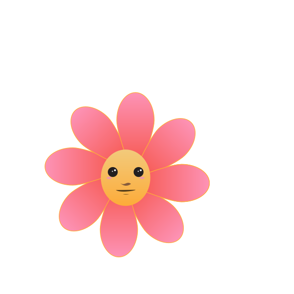 SVG Illustration of smiling flower