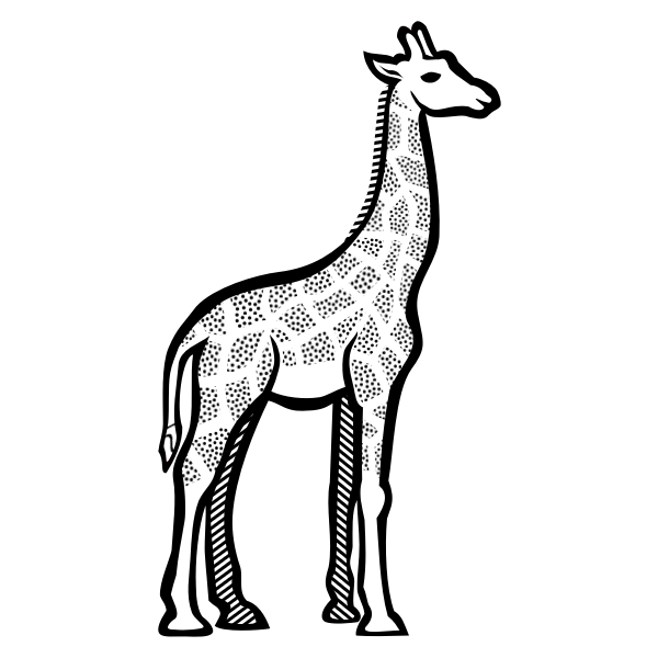 SVG Illustration of spotty giraffe