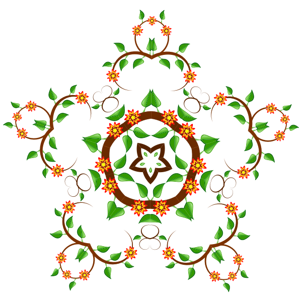 SVG Illustration of star-shaped floral element