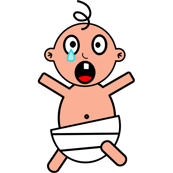 SVG Image of a crying baby