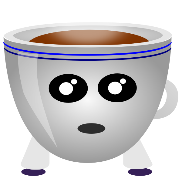SVG Image of a cup of coffee with eyes and mouth