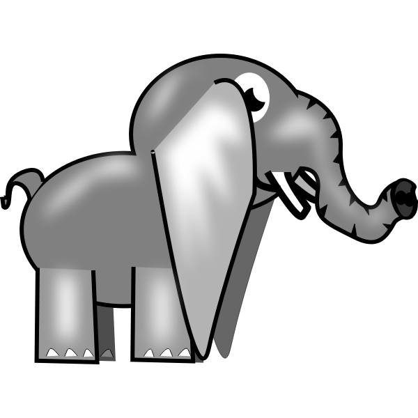 SVG Image of a gray elephant