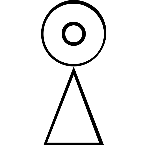 SVG Image of ancient Pluto symbol