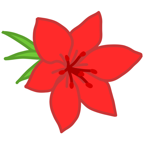 SVG Image of blooming red flower