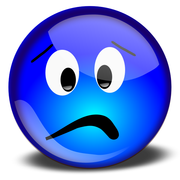 SVG Image of blue confused smiley