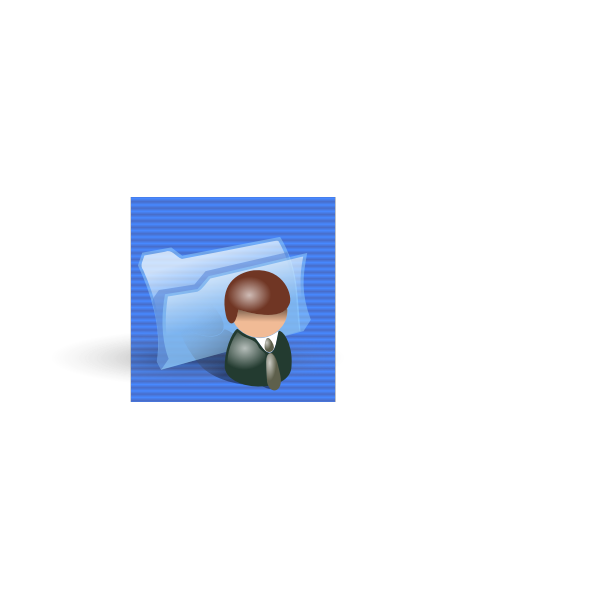 SVG Image of blue user folder icon