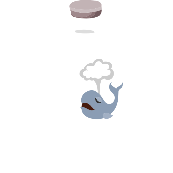 SVG Image of blue whale on the bottle