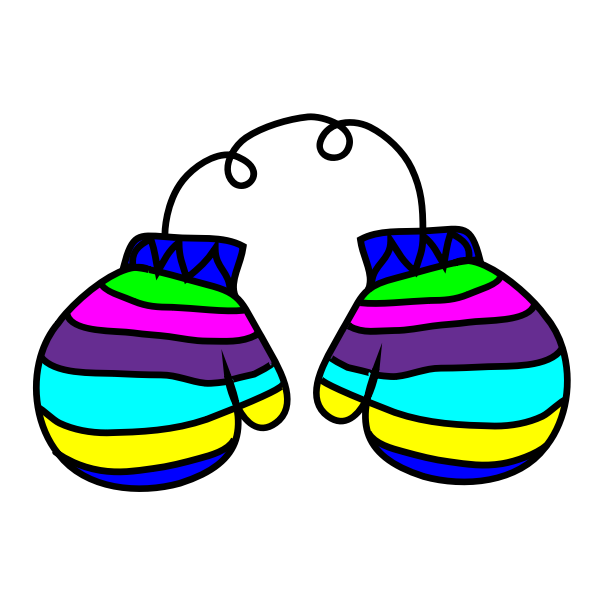 SVG Image of colorful mitten