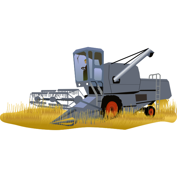 SVG Image of combine harvester in color