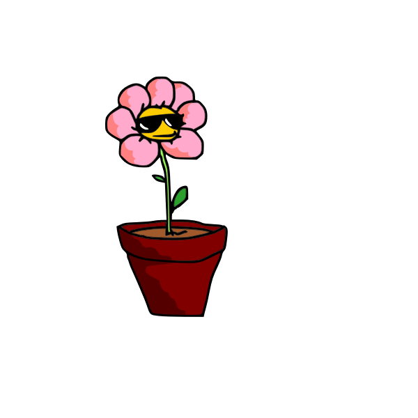 SVG Image of cool flower with sunglasses