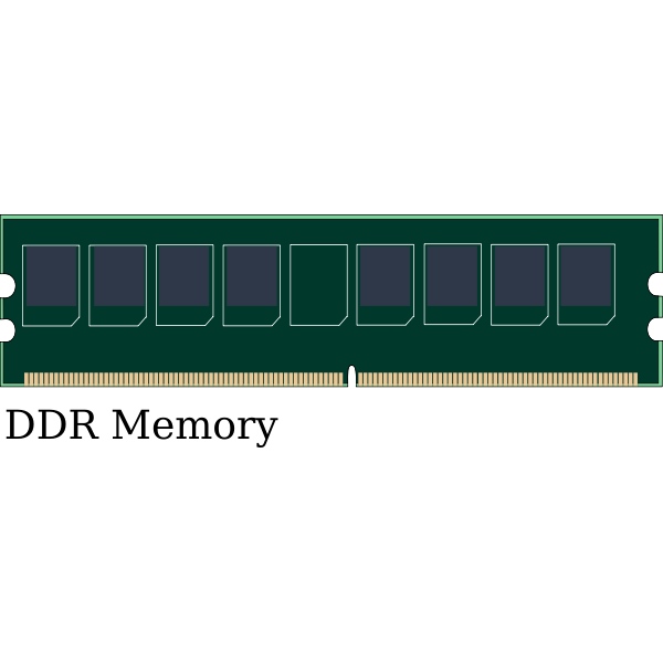 SVG Image of DDR computer memory module