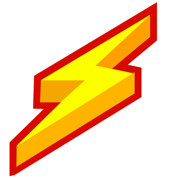 SVG Image of electricity spark orange icon