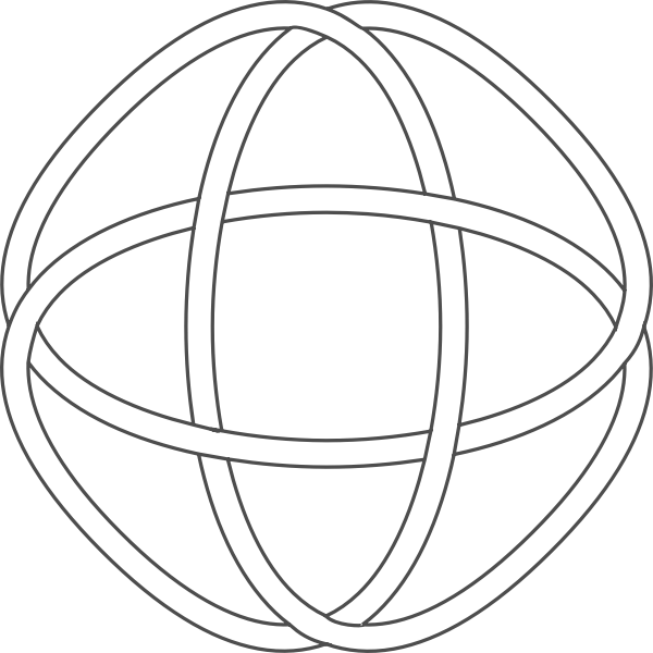 SVG Image of endless Celtic knot in black and white
