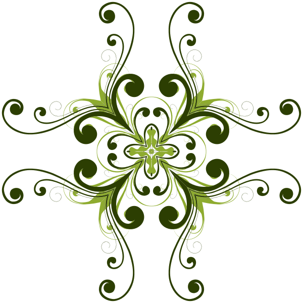 SVG Image of floral design with four abstract petals