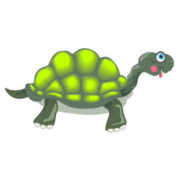 SVG Image of florescent green tortoise
