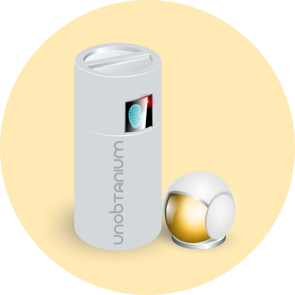 SVG Image of futuristic metal barrel