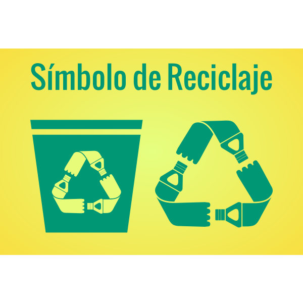 SVG Image of green and yellow recycling sign