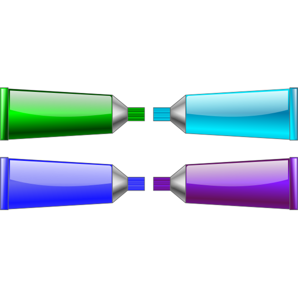 SVG Image of green blue purple and cyan colour tubes