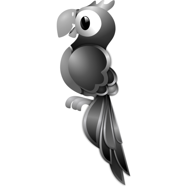 SVG Image of grey parrot