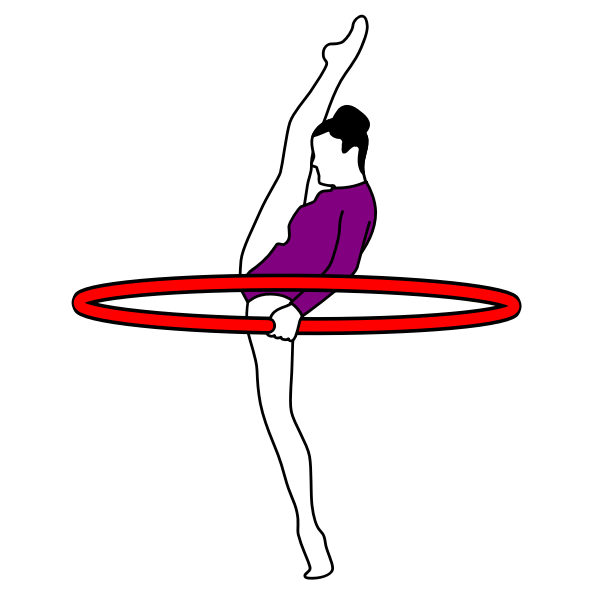 SVG Image of gymnastics archery performer