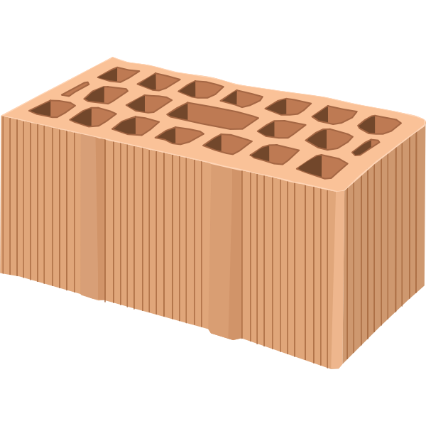 SVG Image of multi holes pale orange brick