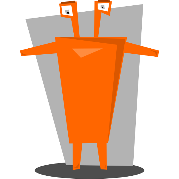 SVG Image of orange humanoid night table