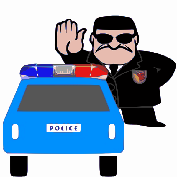 SVG Image of police discipline branch in action