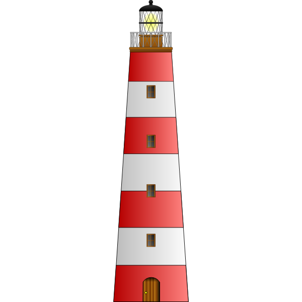 SVG Image of red and white lighthouse building